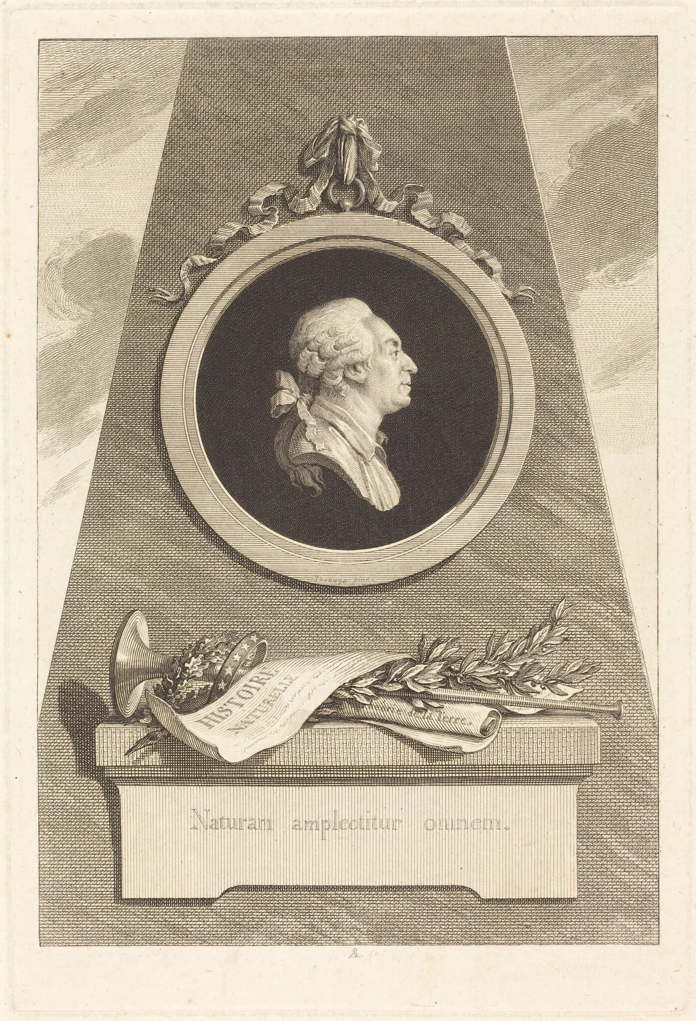 Comte de Buffon, by Augustin de Saint-Aubin, ink, 1798