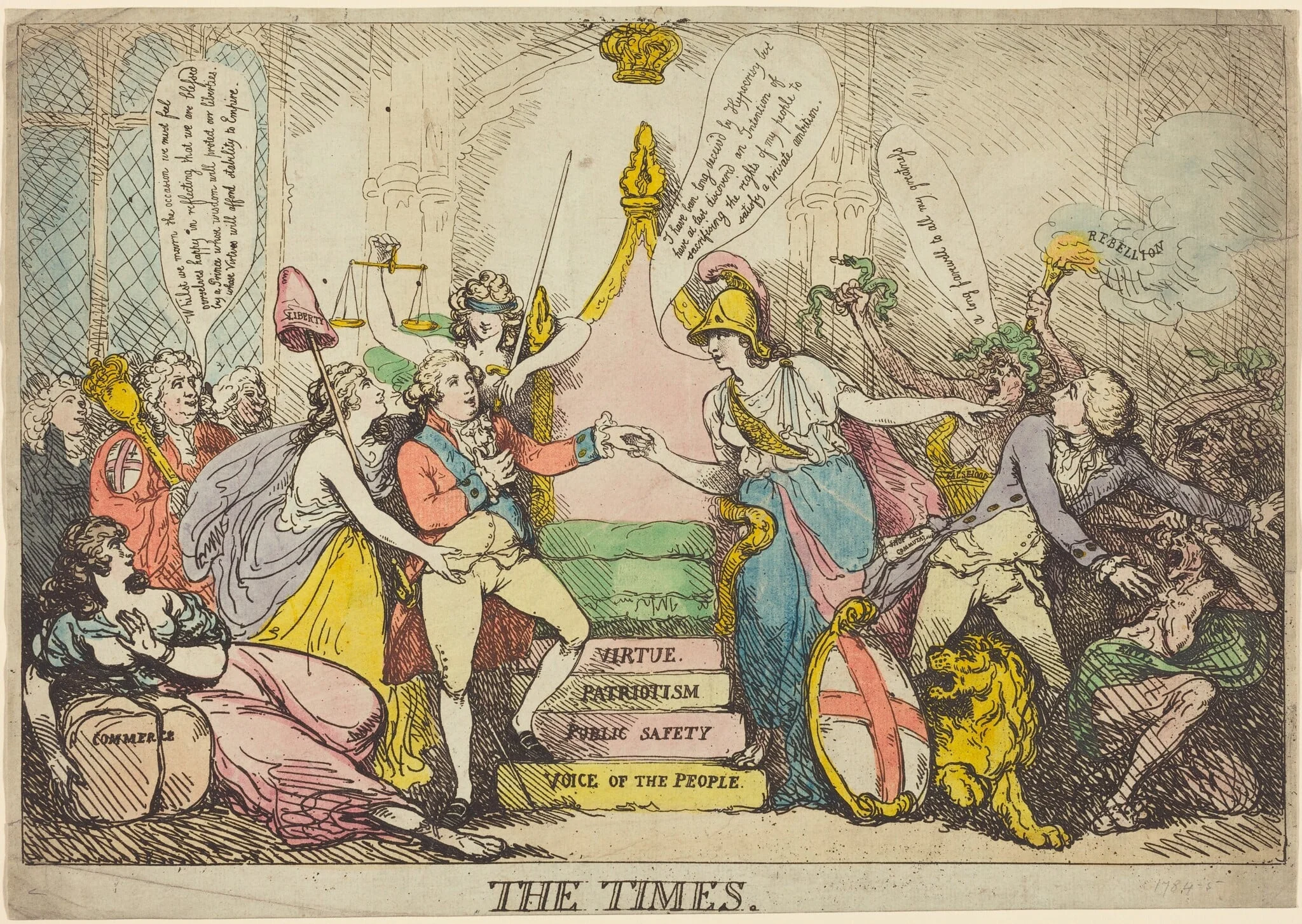 The Times, by Thomas Rowlandson, ink, 1783