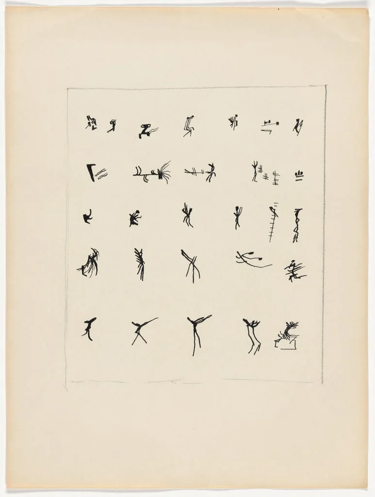 Untitled, by Henri Michaux, graphite, 1944