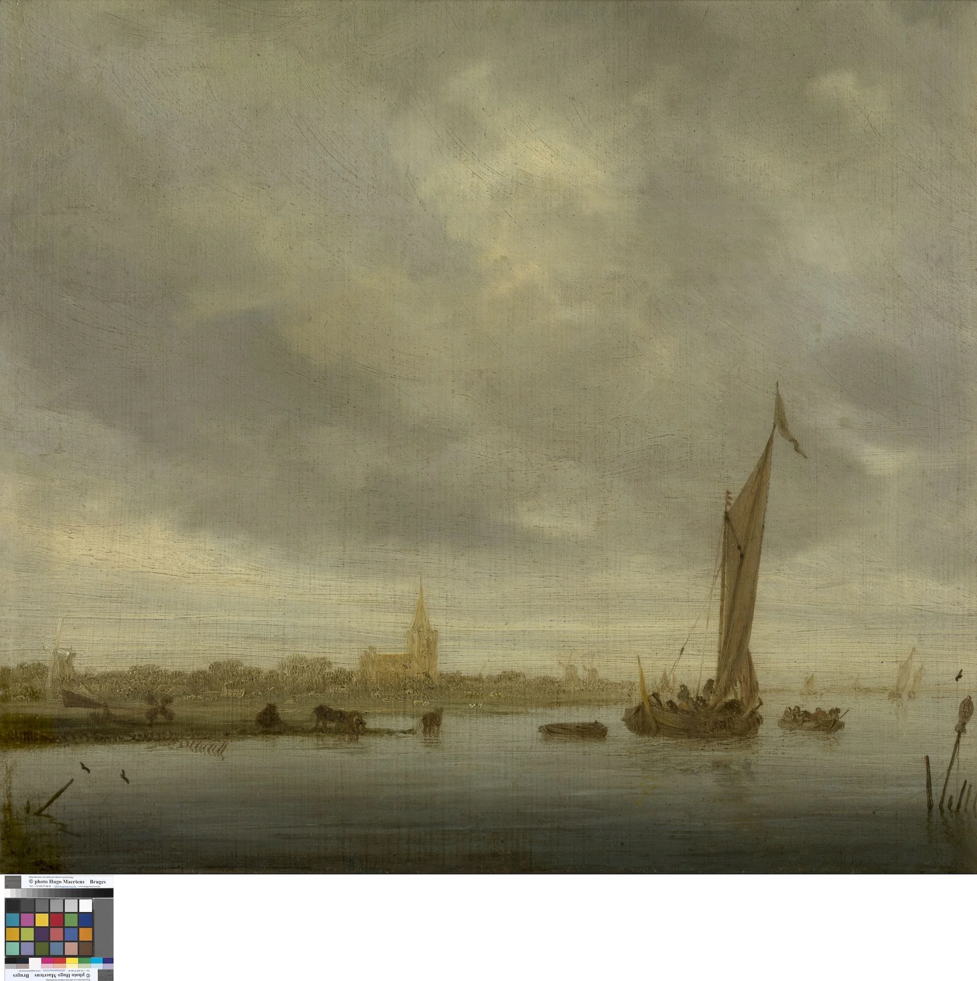Rivierlandschap, by Jan van Goyen, oil, 1644