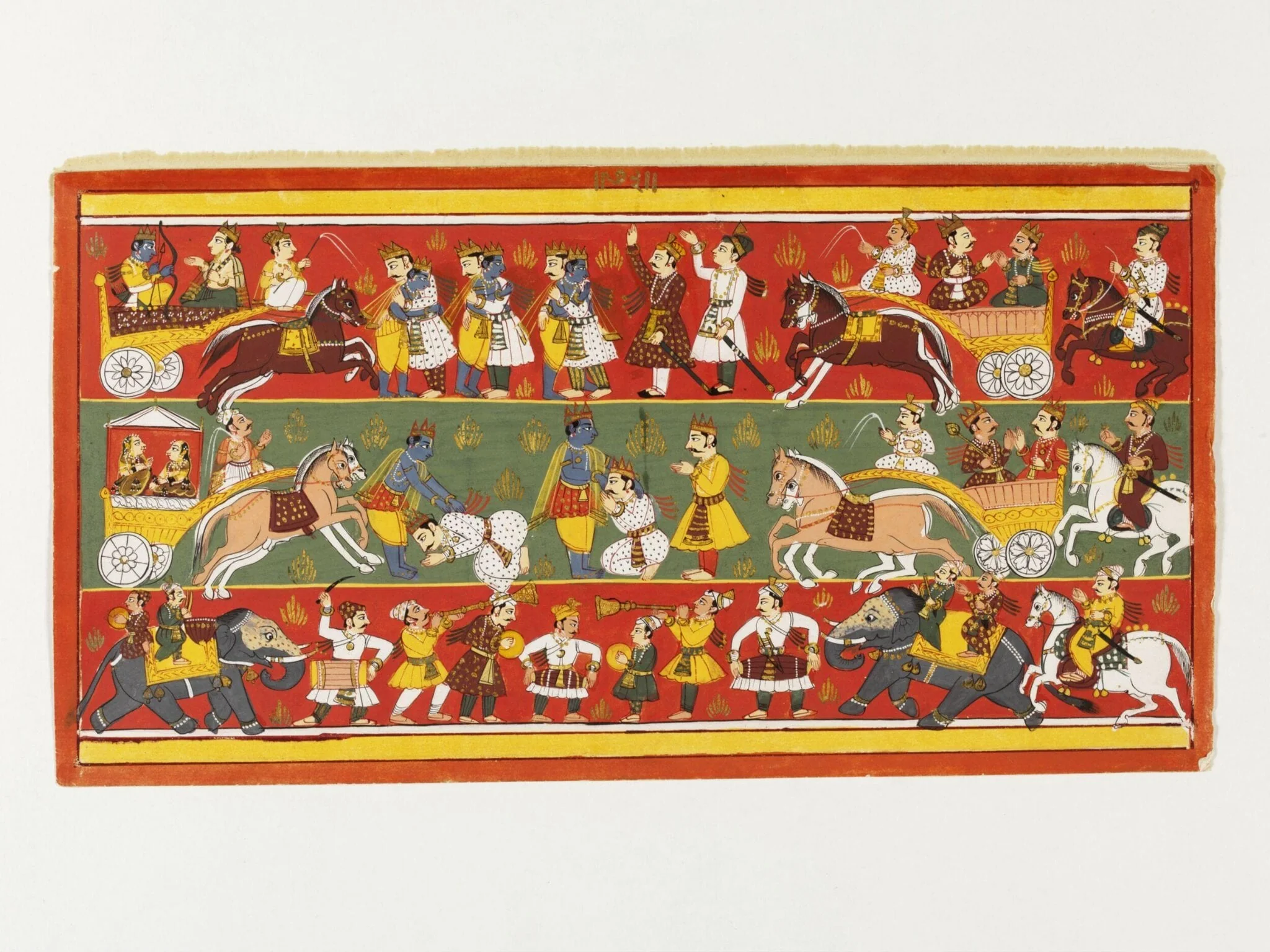 Krishna, by Unknown, paint, 1730