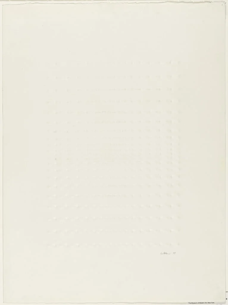 Untitled, by Enrico Castellani, ink, 1967