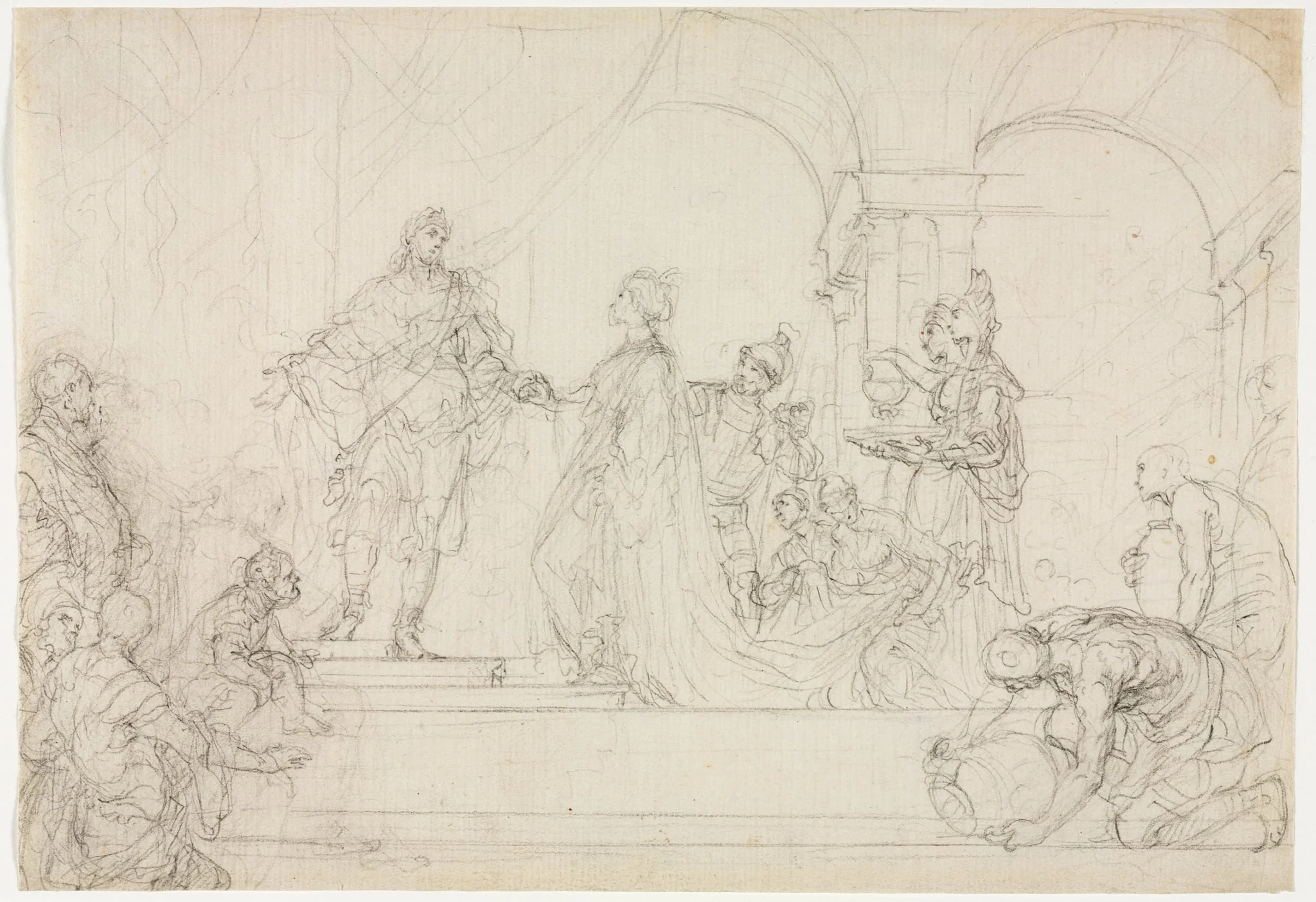 Meeting of Solomon and Queen of Sheba, by Francesco Solimena, 1604