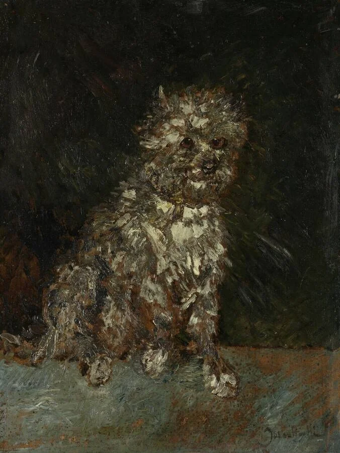 Griffon blanc, by Adolphe Joseph Thomas Monticelli, unspecified, 1865