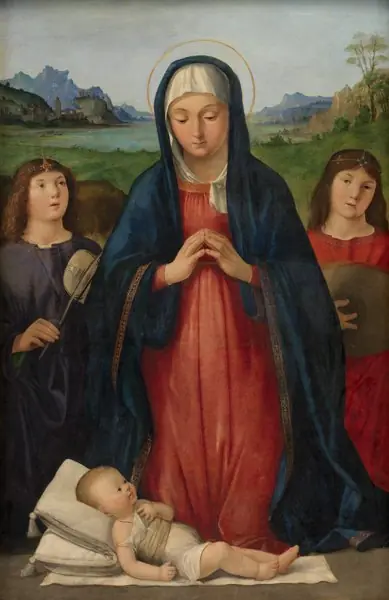 The Christ Child Worshipped by Mary