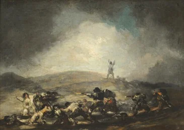Escena de bandidos, by Francisco Goya, oil, 1810