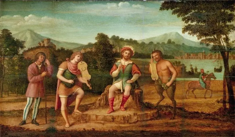 The Judgement of Midas. The Musical Contest between Apollo and Marsyas