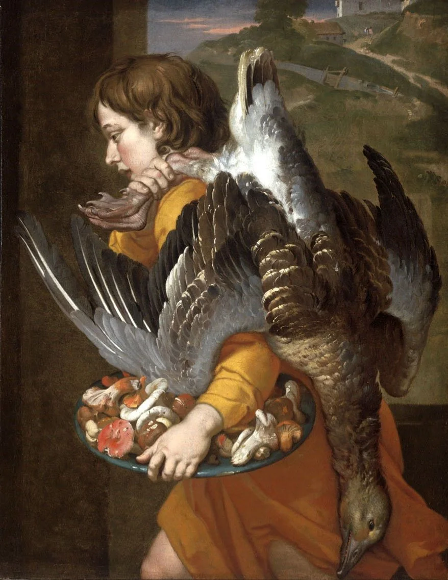 Young Boy with a Wild Goose, by Jacob van Oost, oil, 1650