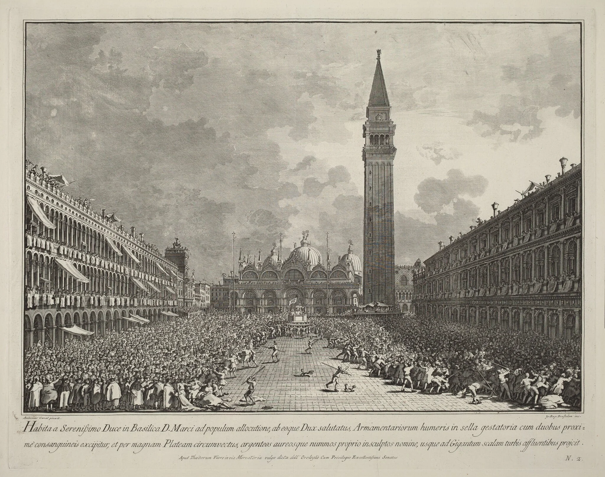 The Doge Carried around the Piazza San Marco