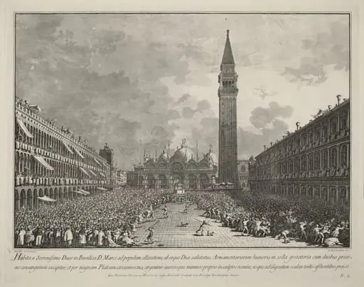 The Doge Carried around the Piazza San Marco