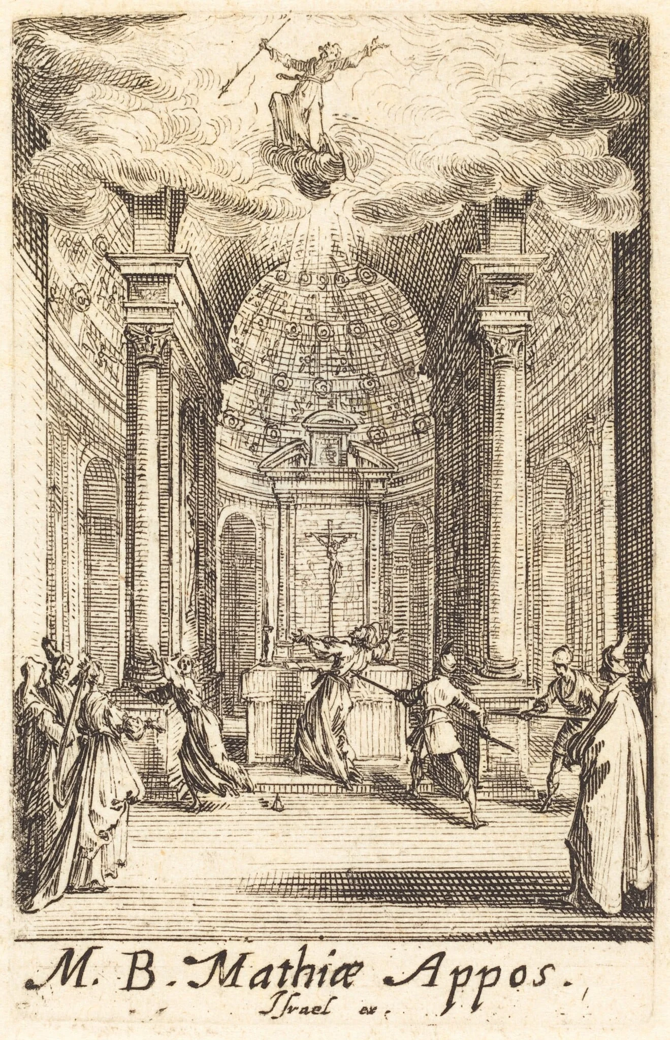 The Martyrdom of Saint Matthias, by Jacques Callot, ink, 1634