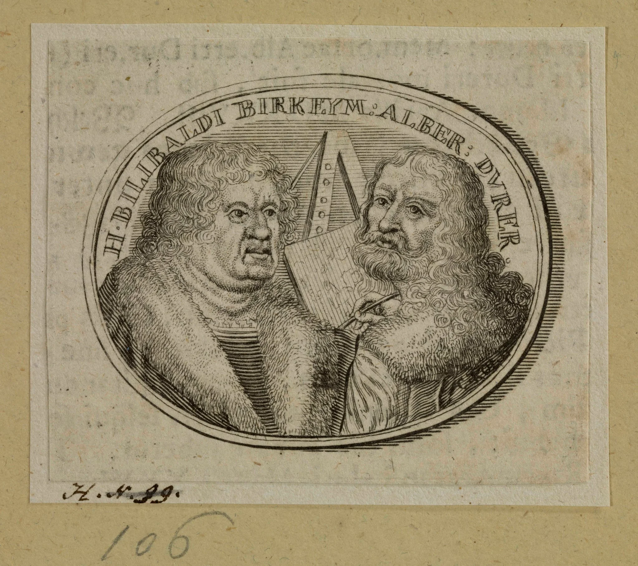 H. BILIBALDI BIRKEYM: ALBER: DVRER., by Unknown, 1850