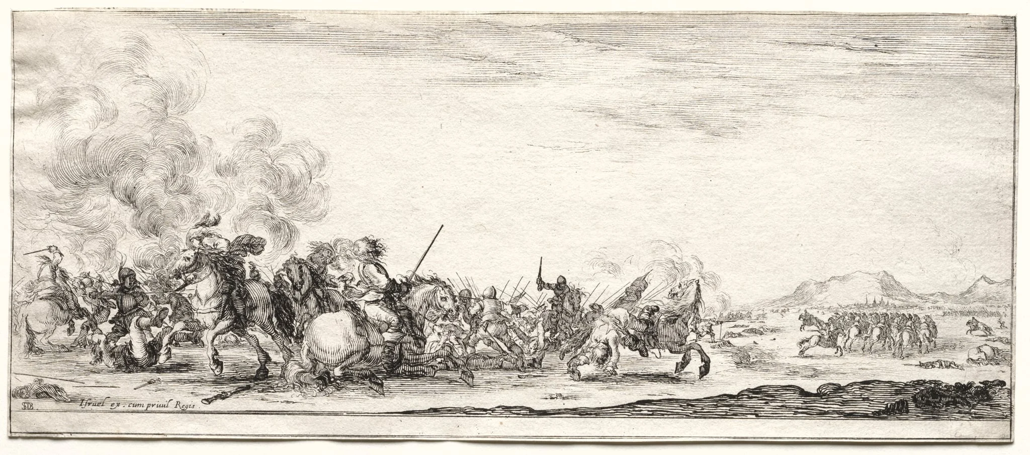 Peace and War: Cavalry Skirmish, by Israel Henriet, 1641