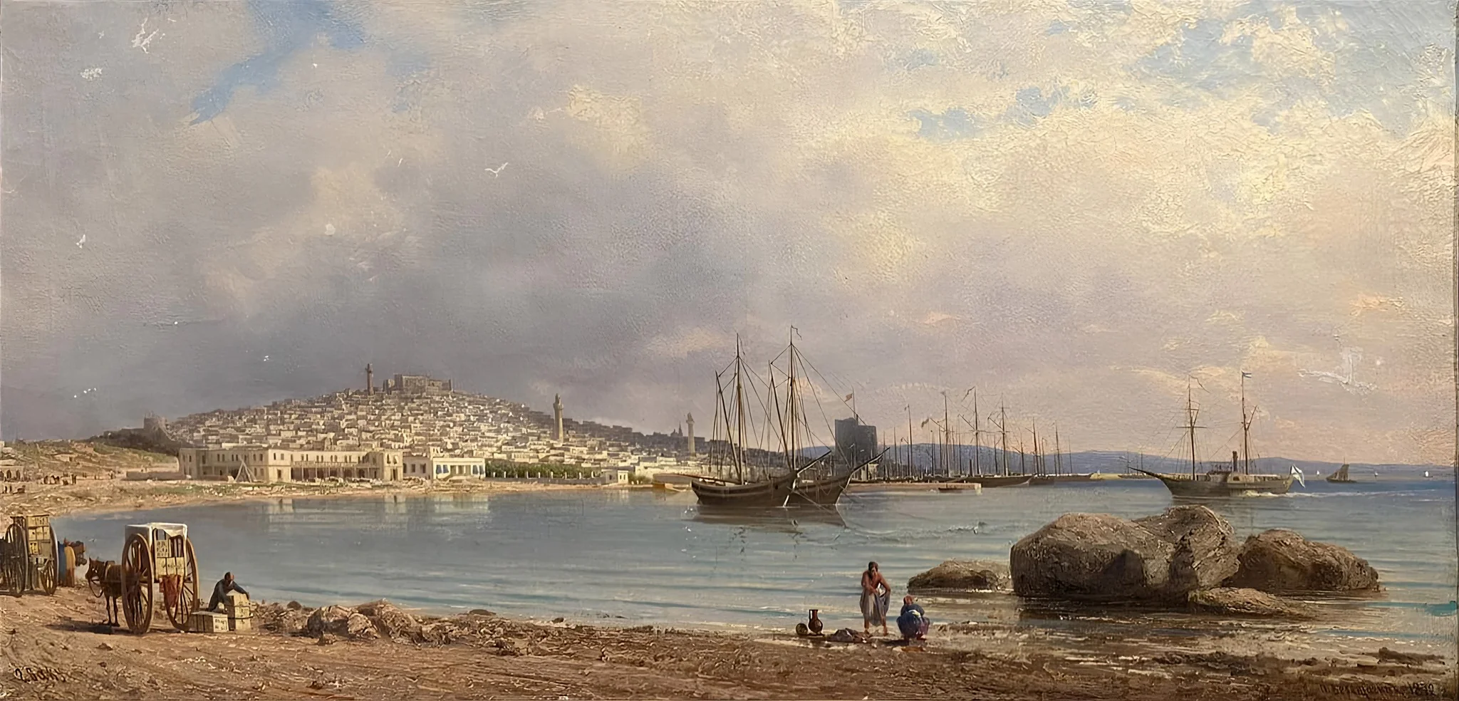Bakı şəhərinin dənizdən görünüşü, by Piotr Petrovitch Veretschagin, unspecified, 1872