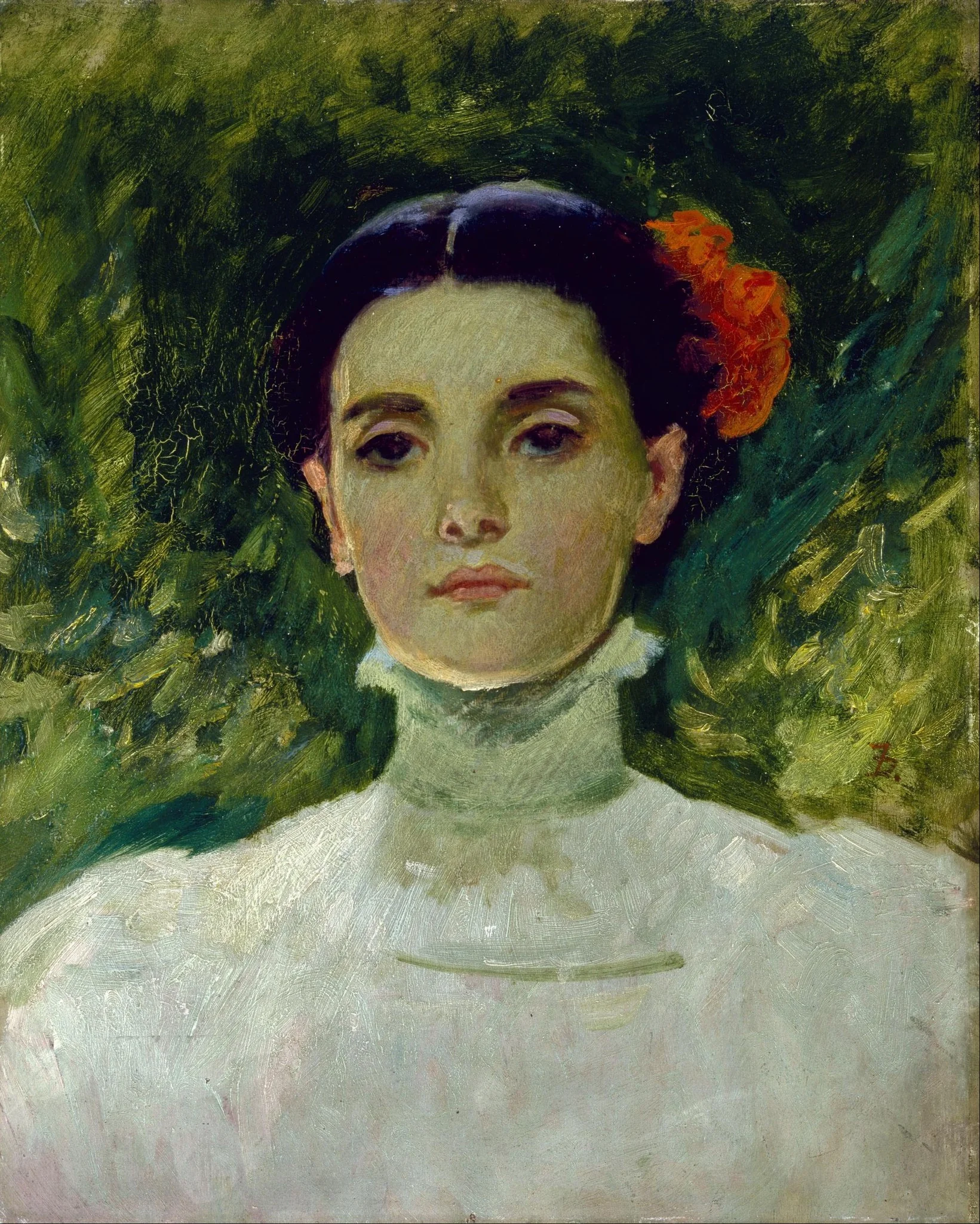Portrait of Maggie Wilson, by Frank Duveneck, oil, 1900
