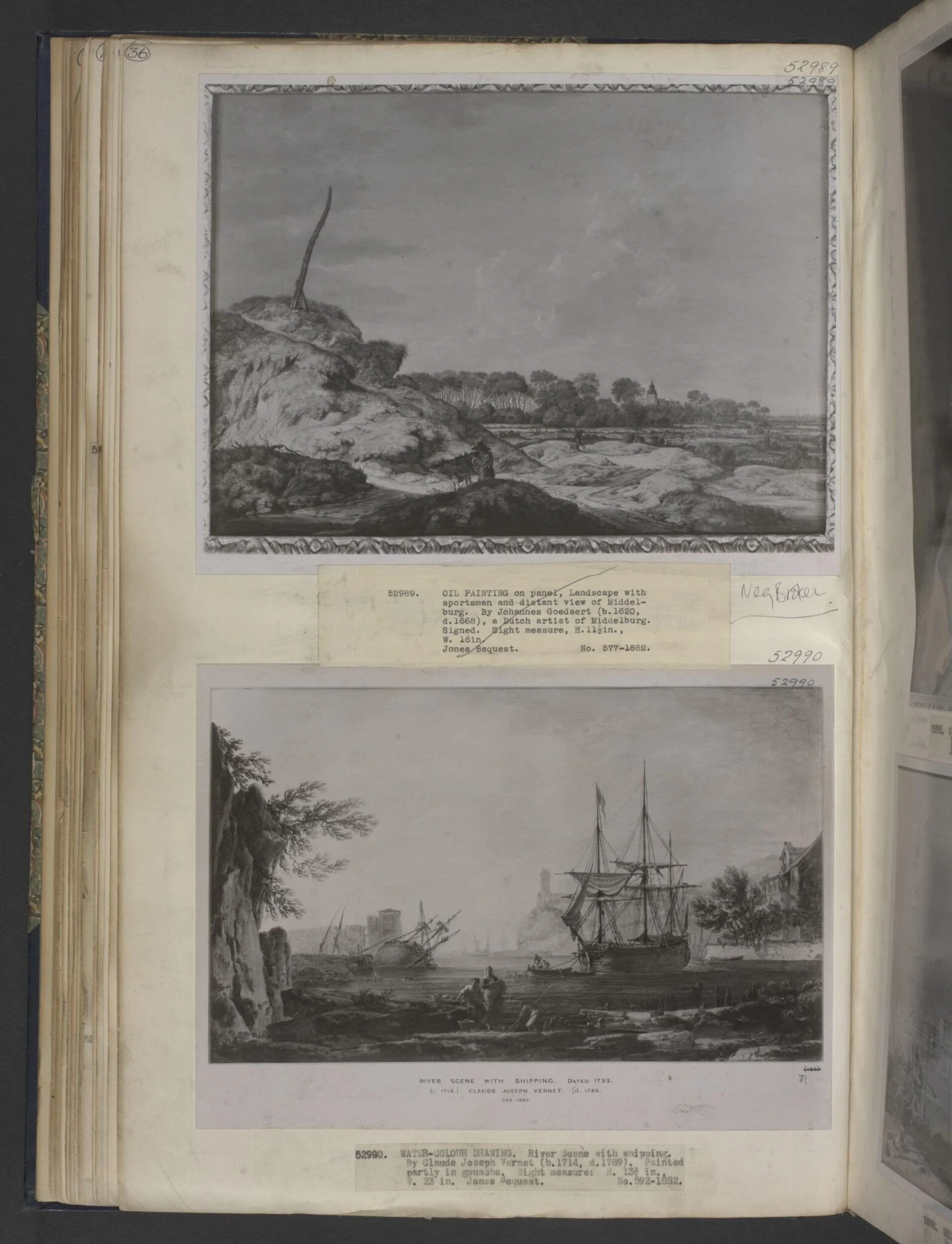 River scene with shipping, by Claude-Joseph Vernet, watercolor, 1735