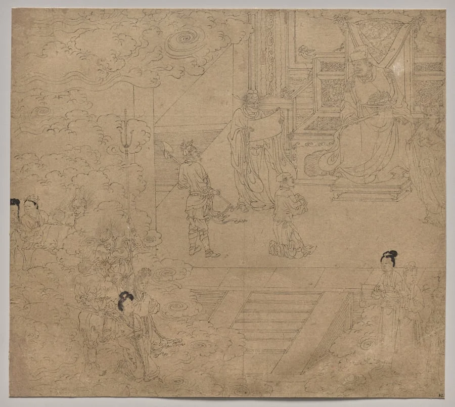 Album of Daoist and Buddhist Themes: Kings of Hells: Leaf 32, by Unknown, unspecified, 1204