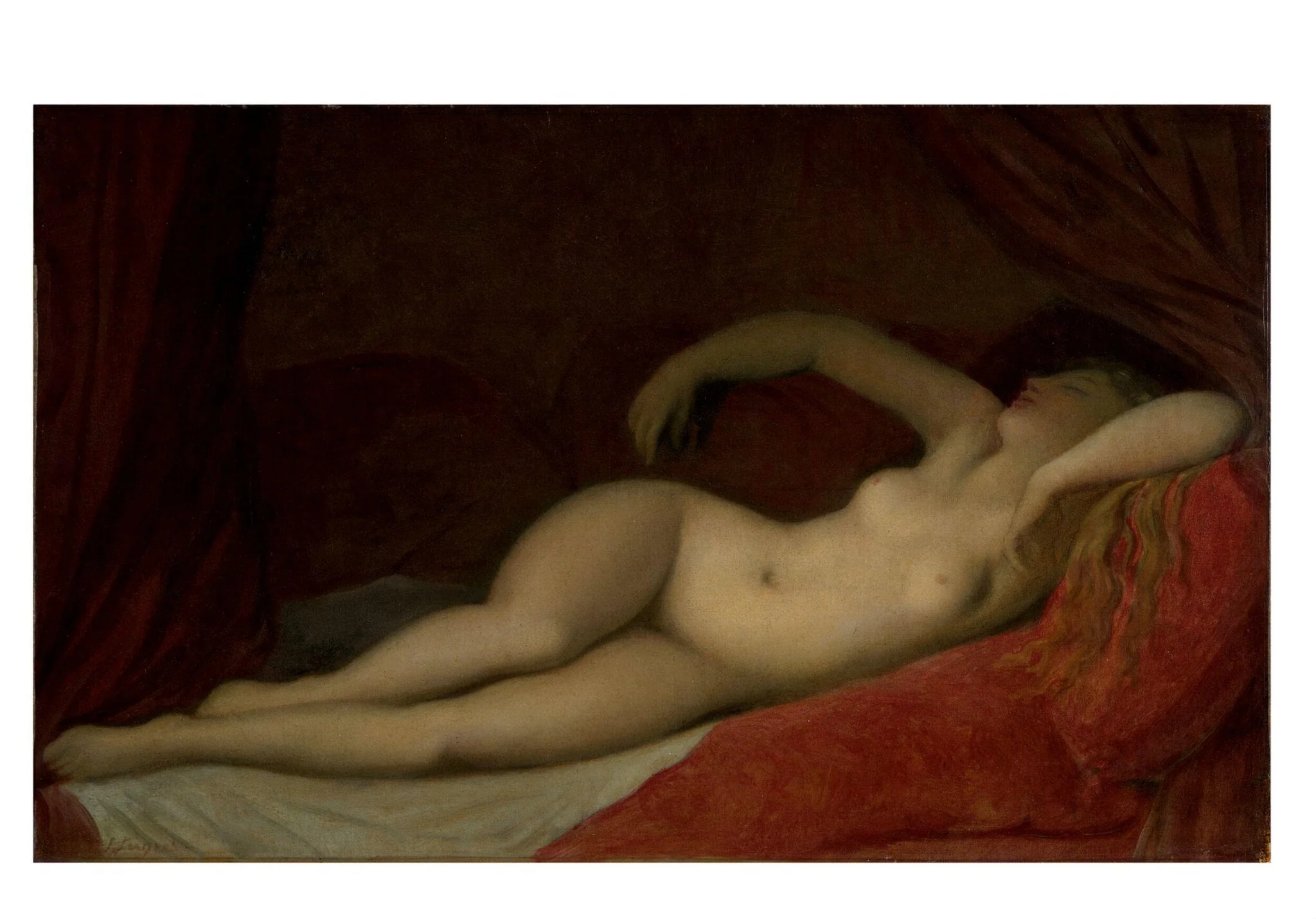 A Sleeping Odalisque, by Jean Auguste Dominique Ingres, oil, 1810