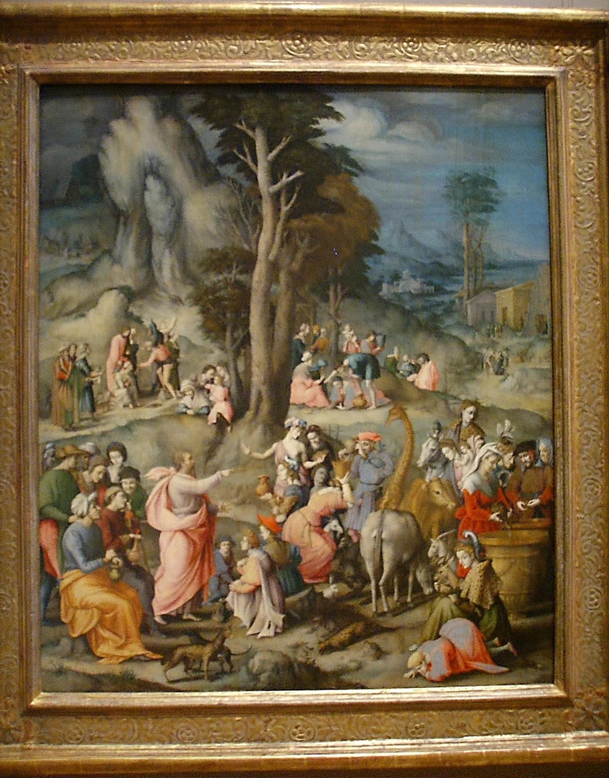 Gathering of manna, by Francesco Bacchiacca, unspecified, 1550
