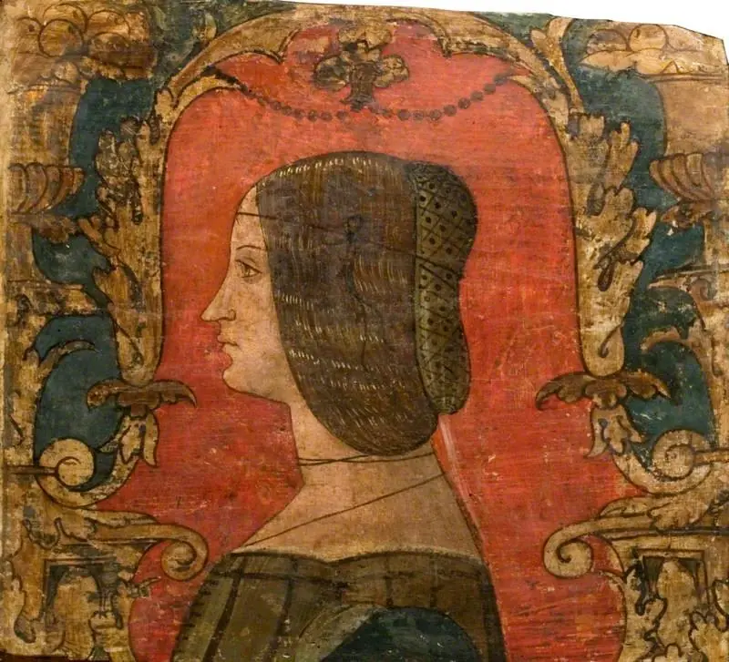 Profile Bust of a Lady Facing Left (one of 29 painted panels from a frieze)