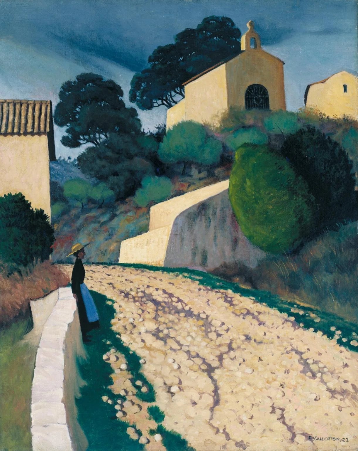 Road at St Paul (Var), by Félix Vallotton, oil, 1922