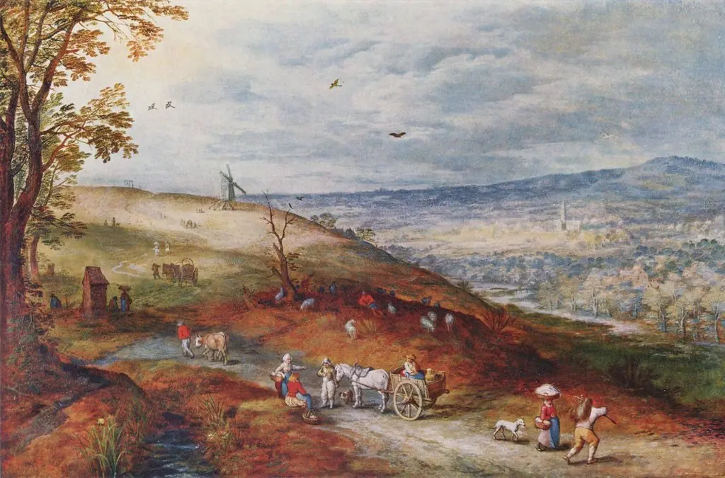 Landscape with windmill