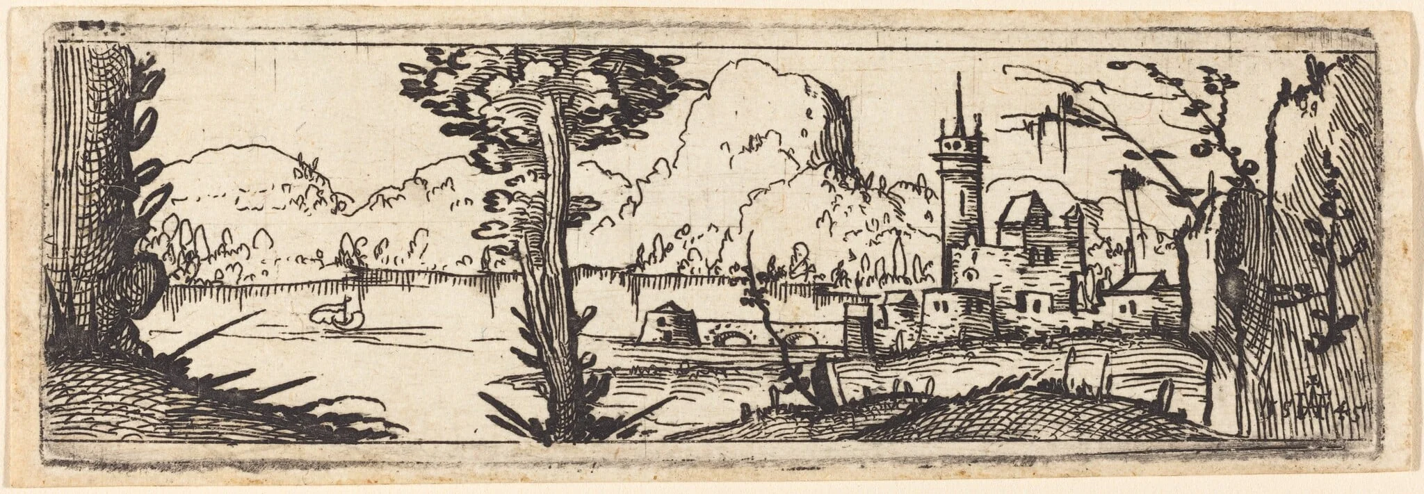Landscape with Lake and Town