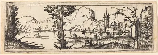 Landscape with Lake and Town
