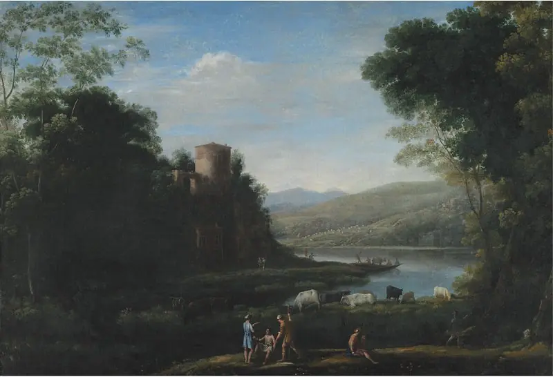 River Landscape with Herdsmen