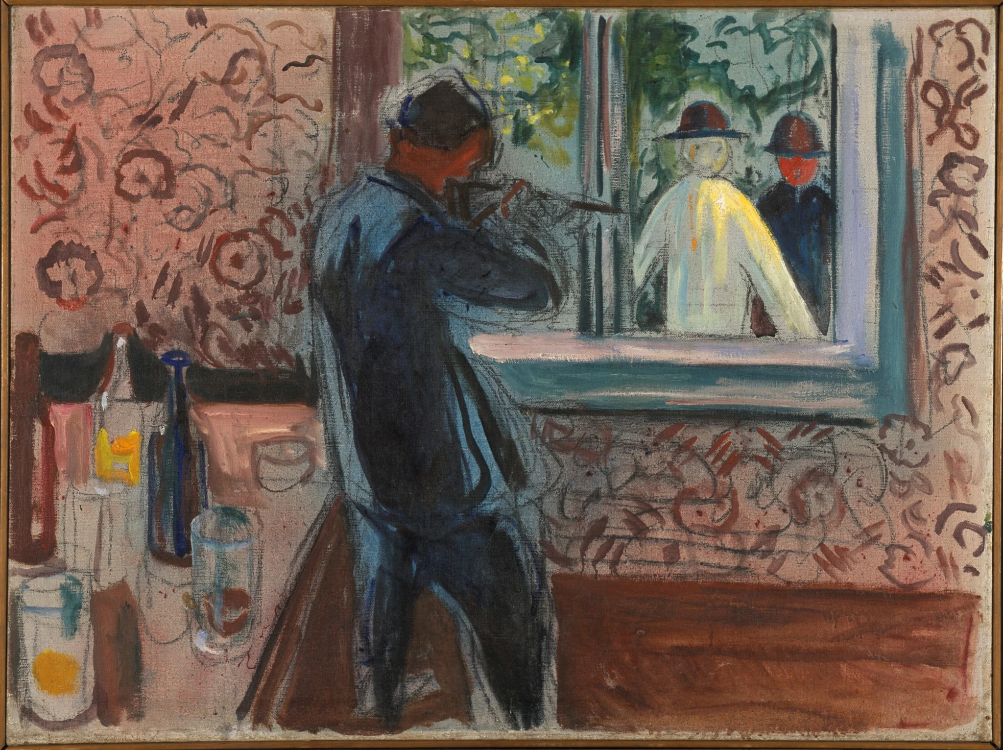Uninvited Guests, by Edvard Munch, oil, 1932