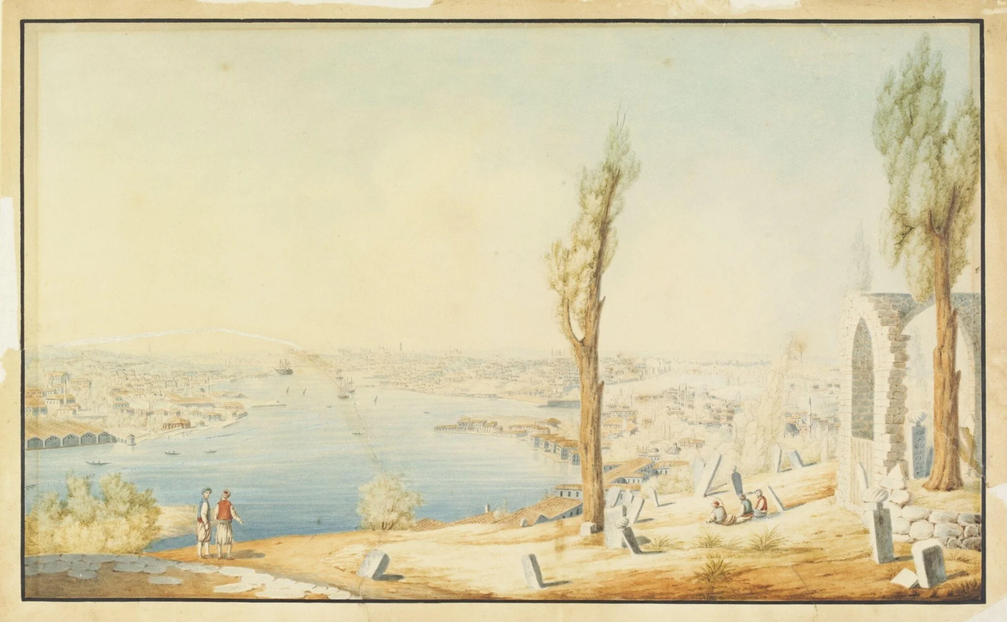 Constantinople and the Golden Horn from the cemetery above Eyüp
