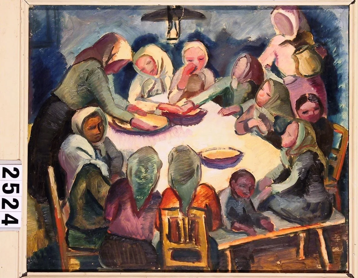 Șezătoare la Cisnădioara, by Grete Csáki-Kopony