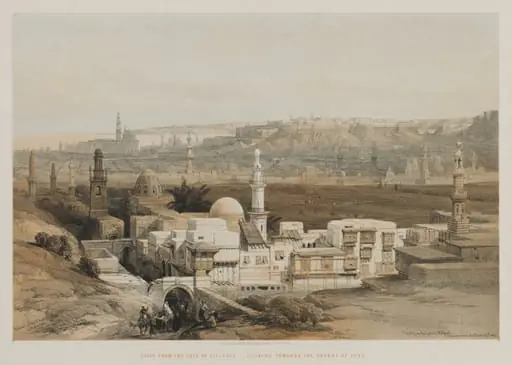 Egypt and Nubia, Volume III: Cairo from the Gate of Citzenib, Looking towards the Desert of Suez
