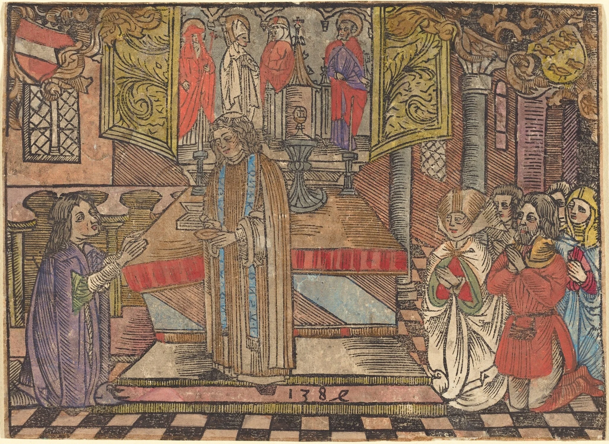 Miracle at Seefeld, by German 15th Century, ink, 1484