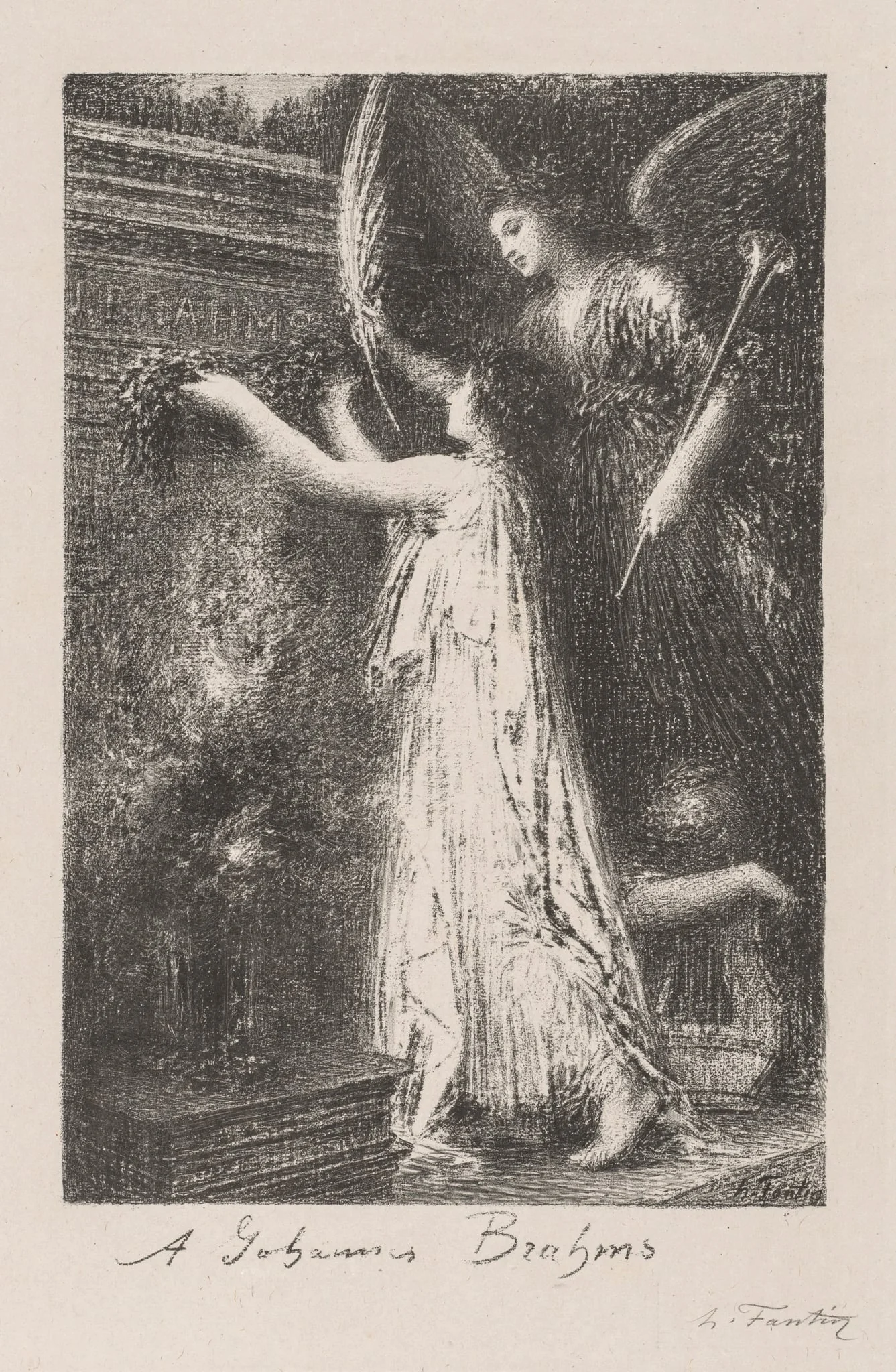 À Johannes Brahms, by Henri Fantin-Latour, 1900