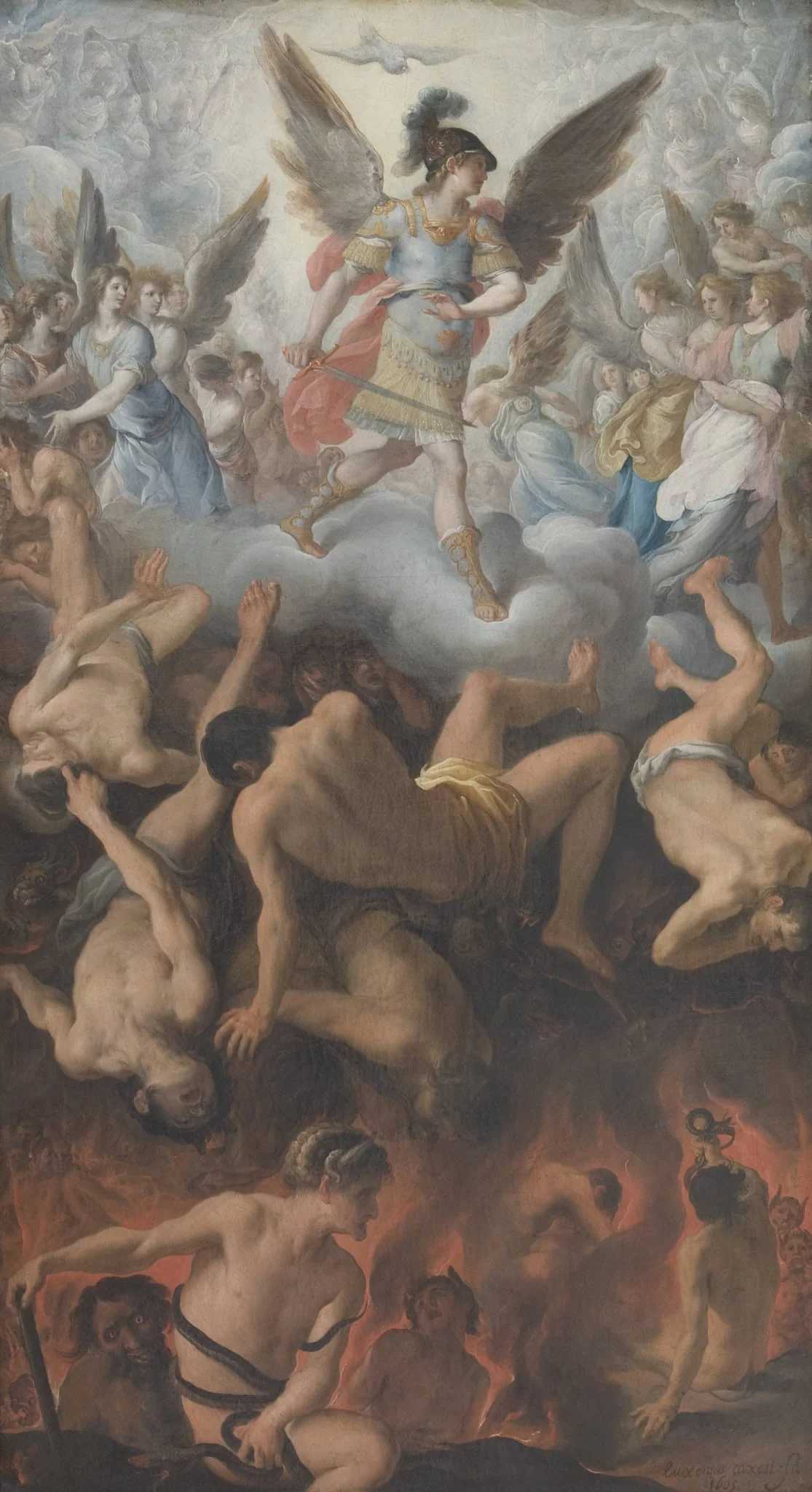 The Fall of the Rebel Angels, by Unknown, 1605