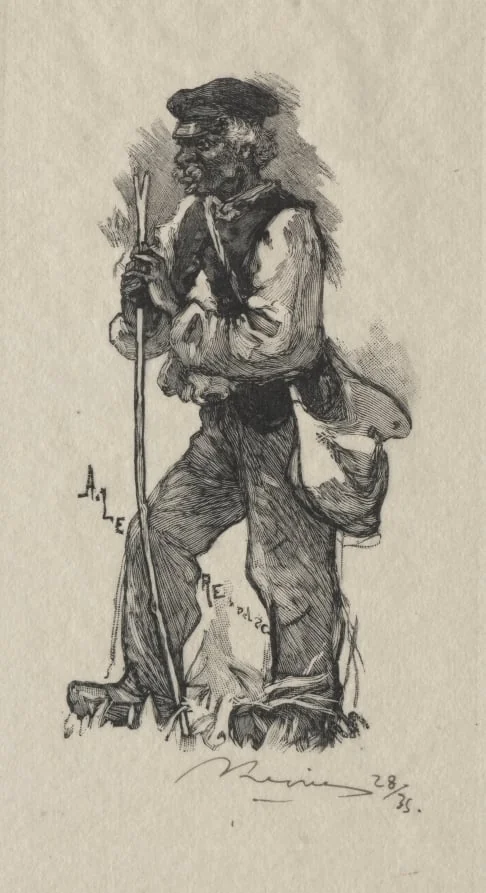 Le preneur de serpents, by Auguste Lepère, 1889