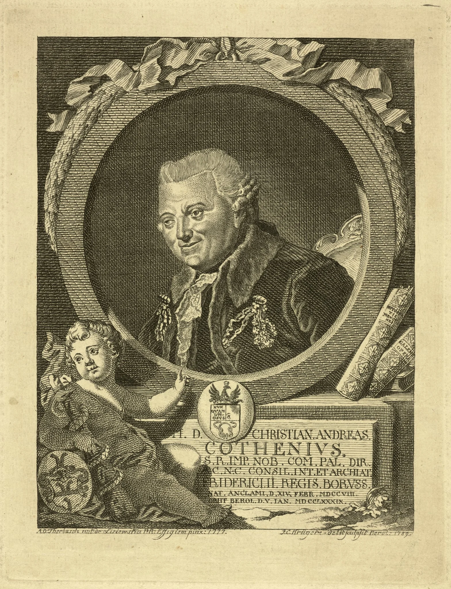 Therbusch, Anna Dorothea (Vorlage): Porträt Christian Andreas Cothenius, by Unknown, 1750