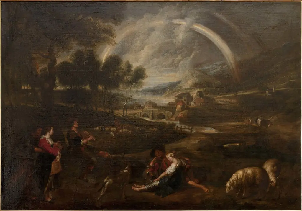 Landscape with a rainbow