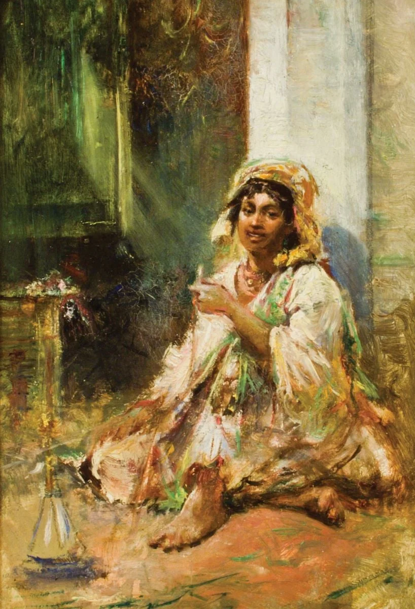 Cadână cu narghilea, by Theodor Aman, unspecified, 1850