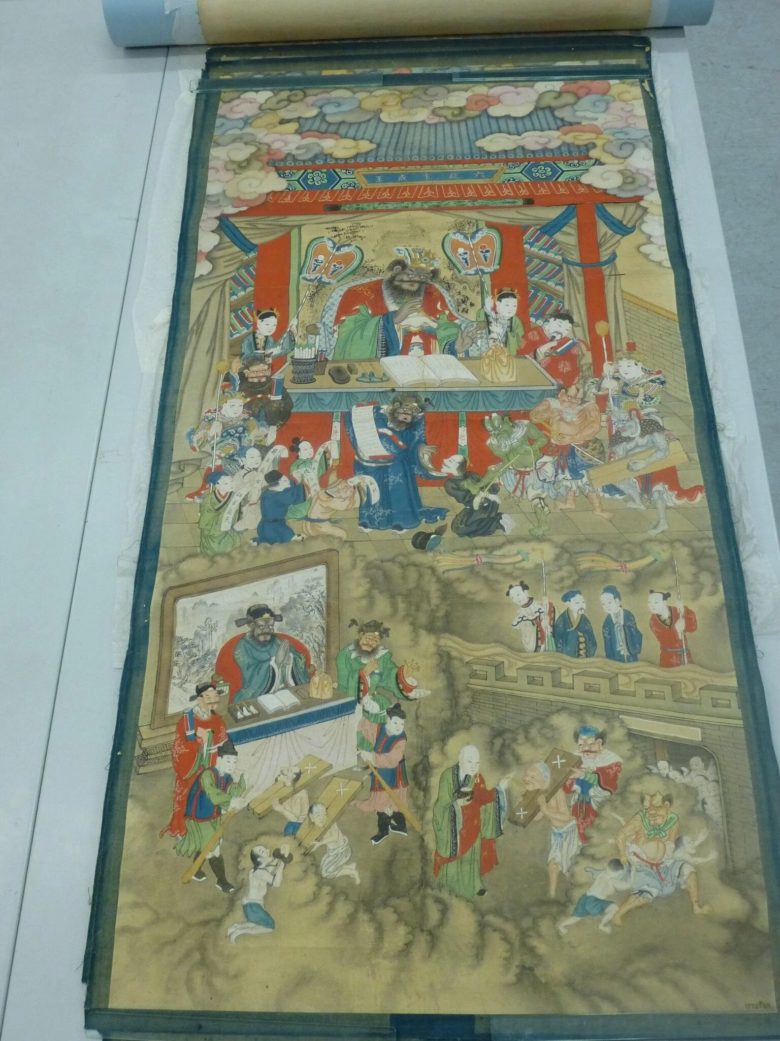 The Ten Kings of Purgatory: King of Transformations of the Sixth Court, by Unknown, paint, 1800