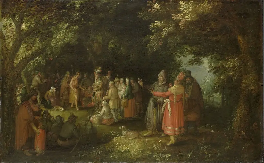The preaching of St John the Baptist