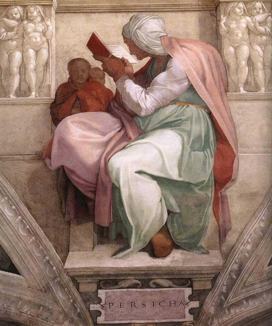 Sistine Chapel ceiling - Persian Sibyl, by Michelangelo, fresco, 1511