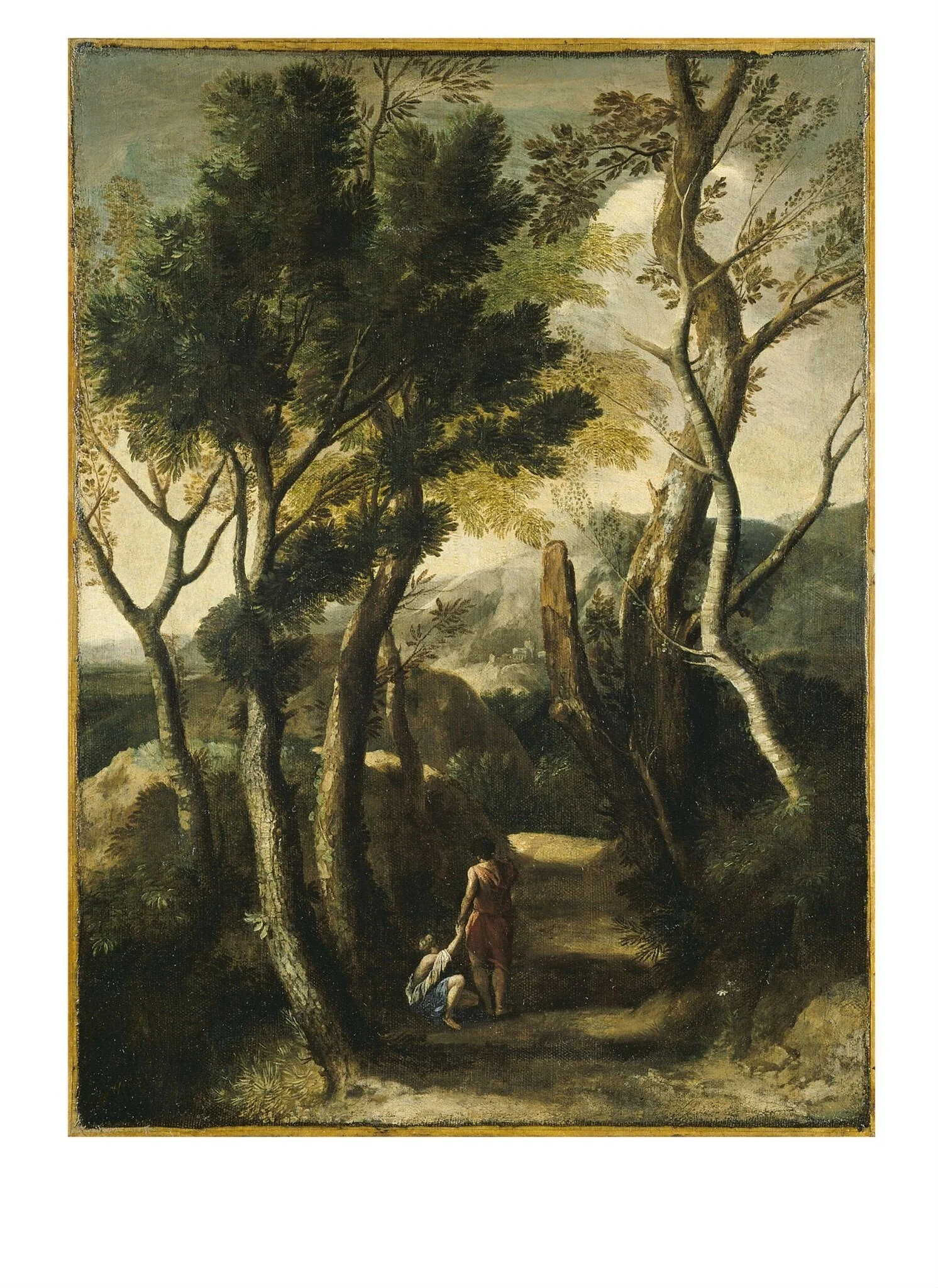 Italian Landscape, by Gaspard Dughet, oil, 1635