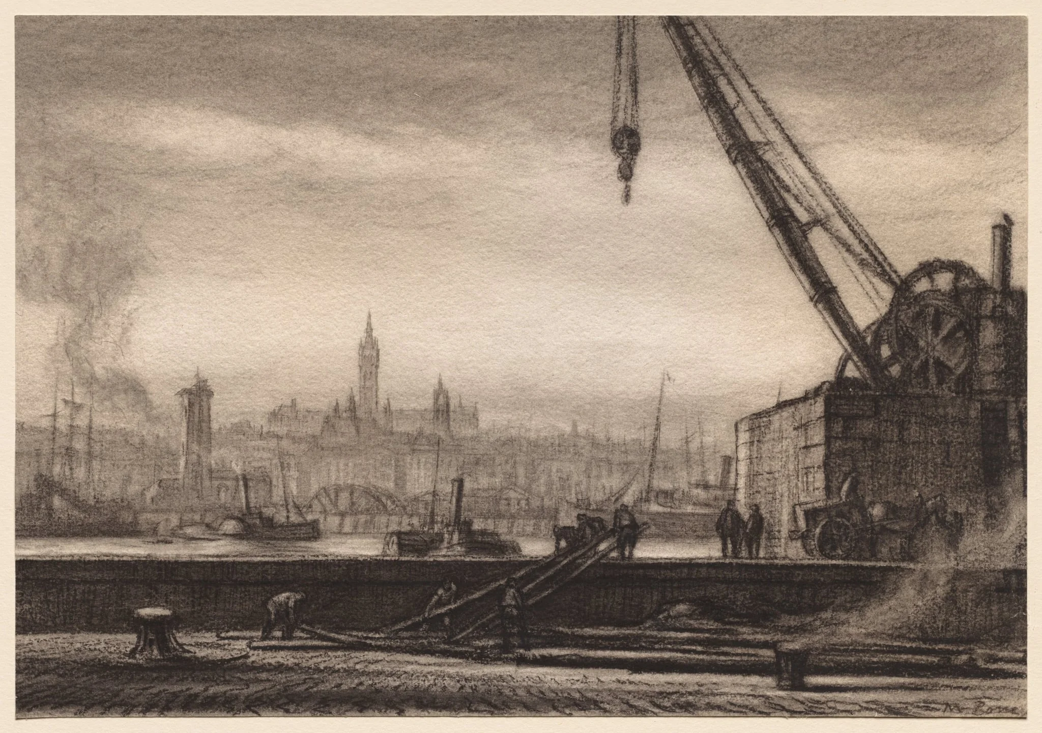 Glasgow University, by Muirhead Bone, 1906