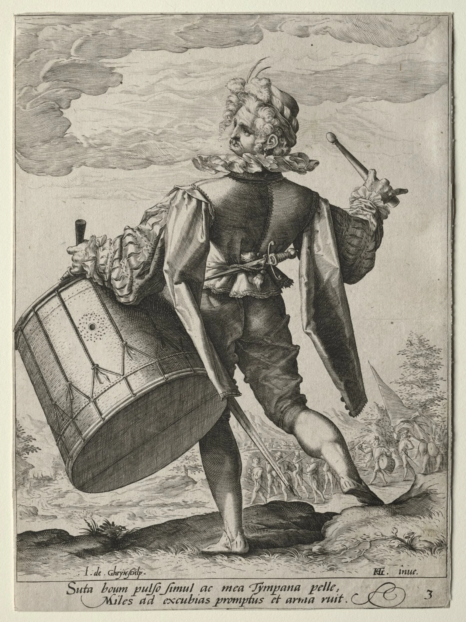 Drummer, by Jacob de Gheyn II, 1587