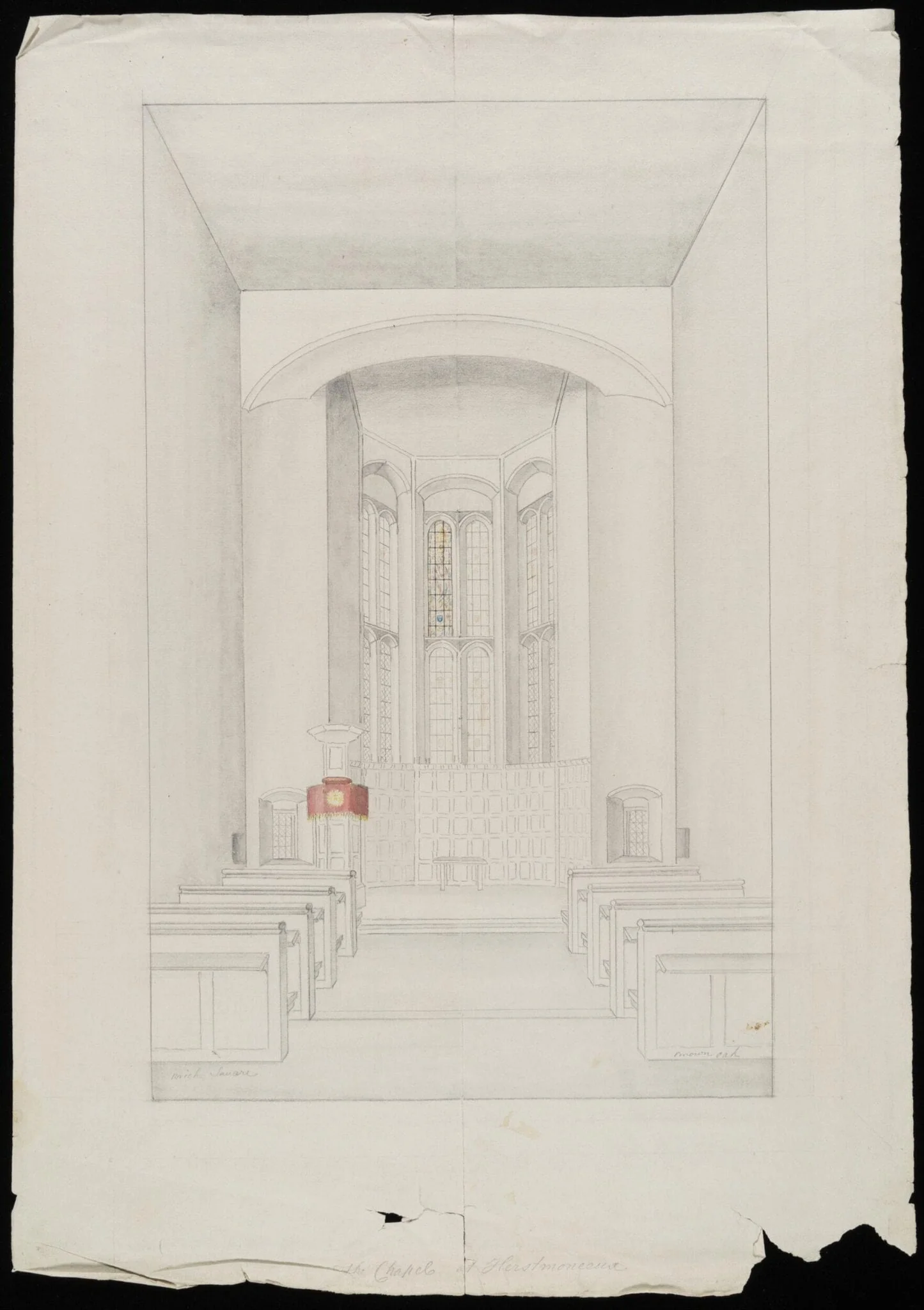 Interior of Chapel., by James Lambert senior, 1776