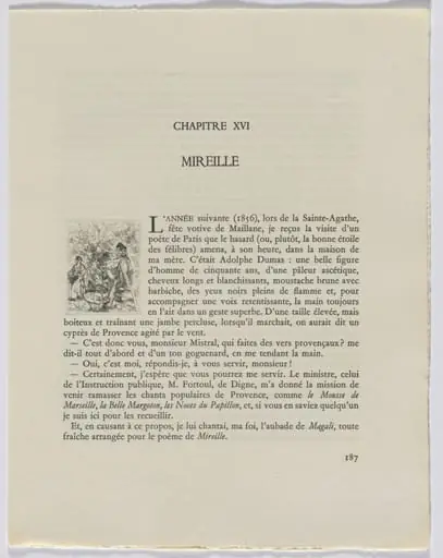 Frédéric Mistral: Mémoires et Recits by Frédéric Mistral: figures outside (page 187)