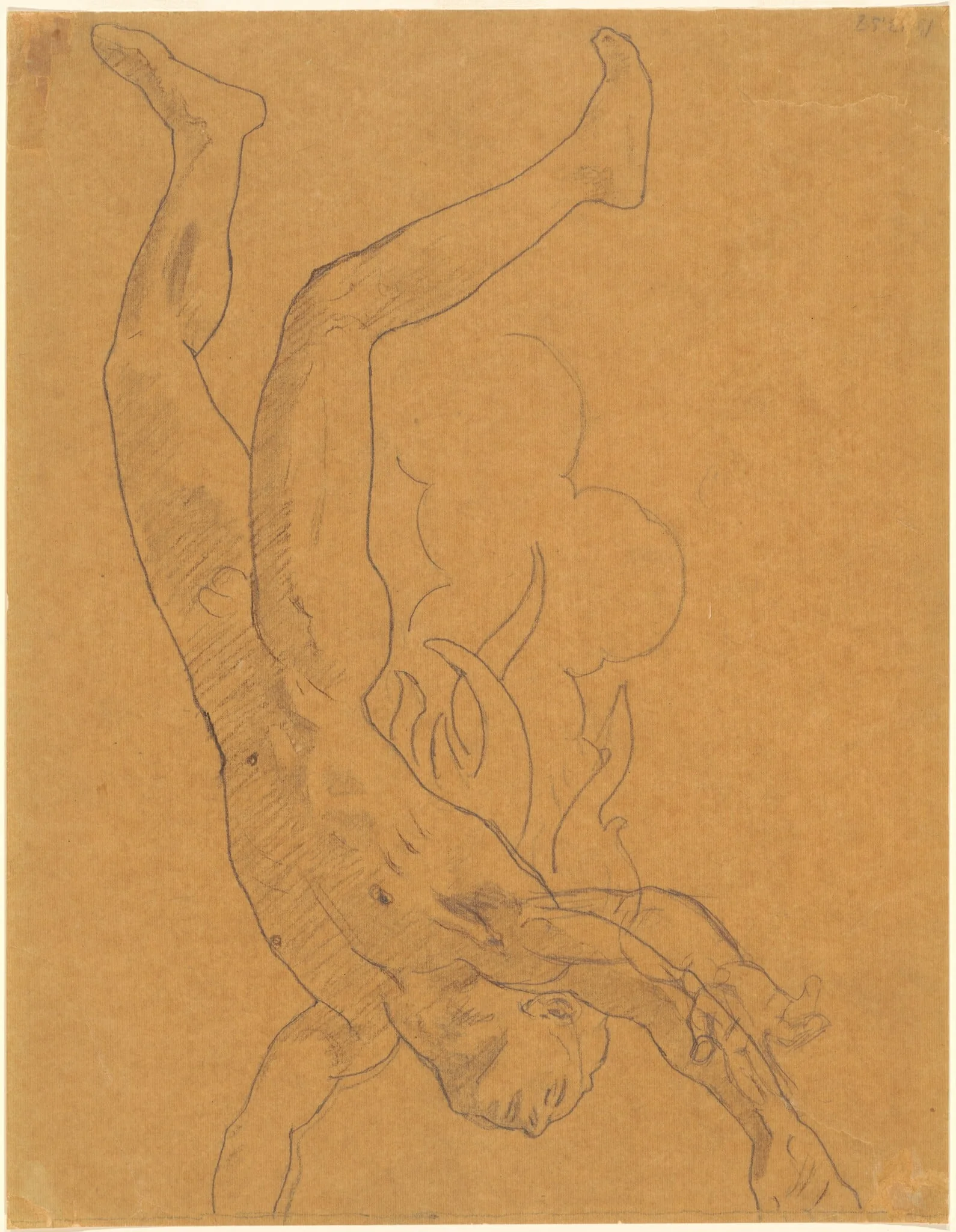 Study for "Phaethon", by John Singer Sargent, graphite, 1924