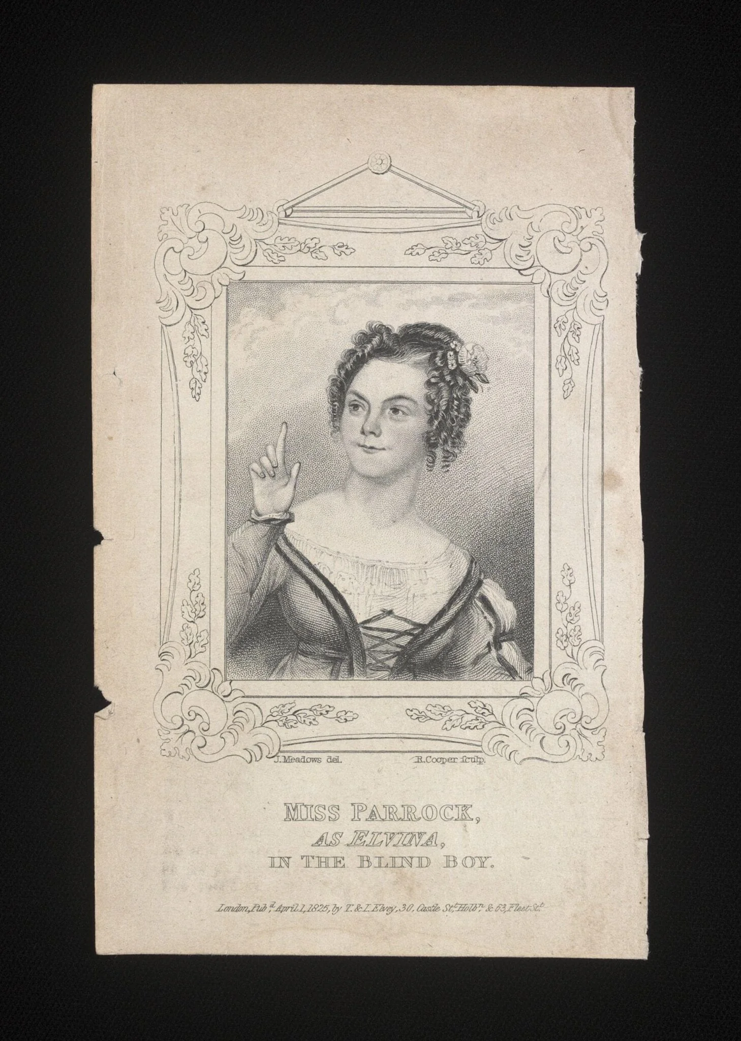 Miss Parrock, as Elvina, in the Blind Boy